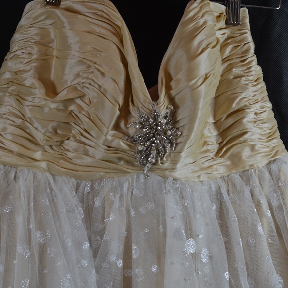 Short Princess Prom Dress SZ 14 Blush Prom - Picture 3 of 9
